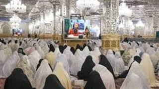 پیوند آسمانی ۱۵۰۰ زوج دانشجو در حرم مطهر امام رضا(ع)