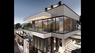 ایده طراحی ویلا مدرن دوبلکس + روف گاردن خاص و مینیمال