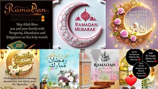 کارت تبریک رمضان/ کارت تبریک ماه مبارک رمضان/ مجموعه سومیک رمضان مبارک 2026