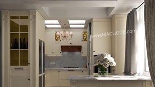 نمونه کار کابینت نئوکلاسیک سفید | کابینت پلی اورتان آقای موسوی