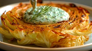 خیلی خوشمزه است! این کلم کبابی مثل کره آب می‌شود! دستور پخت ساده‌ای که هر هفته درست می‌کنم