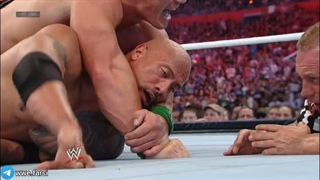 د راک VS جان سینا با گزارش فارسی مهیار ریونج