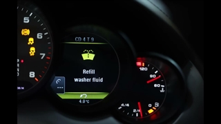 خطای کمبود مایع منبع شیشه شور پورشه | ارور Refill Washer Fluid