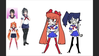 IF ANIME GAMES WEREN’T ANIME？ (Doki Doki, Yandere Sim, Dangan Ronpa Cute Cartoon Redesign!)