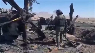 تصاویر جدید از محل سرنگونی و انهدام هواپیما و بالگرد آمریکایی - جنوب اصفهان