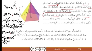 ریاضی نهم فصل ۸: هرم