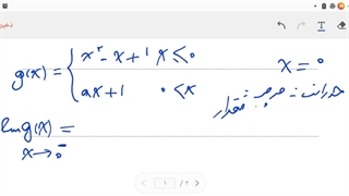 مشتق پذیری و پیدا کردن مقدار a