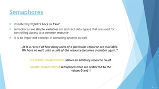 15. What are semaphores