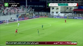 خلاصه بازی نساجی مازندران 0-2 شمس آذر قزوین