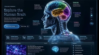 کانسپت وبسایت سه بعدی تعاملی NeuroVista