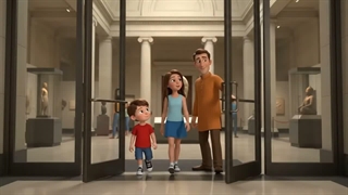 Family Museum Visit in Harrisburg, PA (3D animation)
