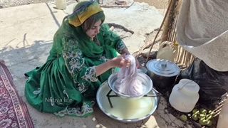زیبایی فراموش‌شده‌ی زندگی روستایی در ایران | کشک سنتی و آرامش طبیعت