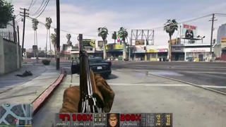 نبرد با هیولاهای Doom 2 در خیابان‌های GTA 5